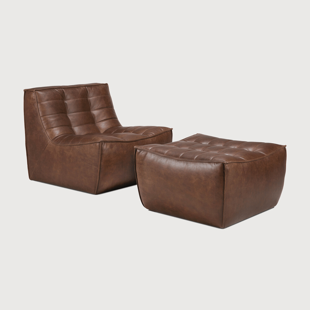 N701 Modular Sofa - Chestnut Leather - Sage InteriorsEthnicraftModular Sofa