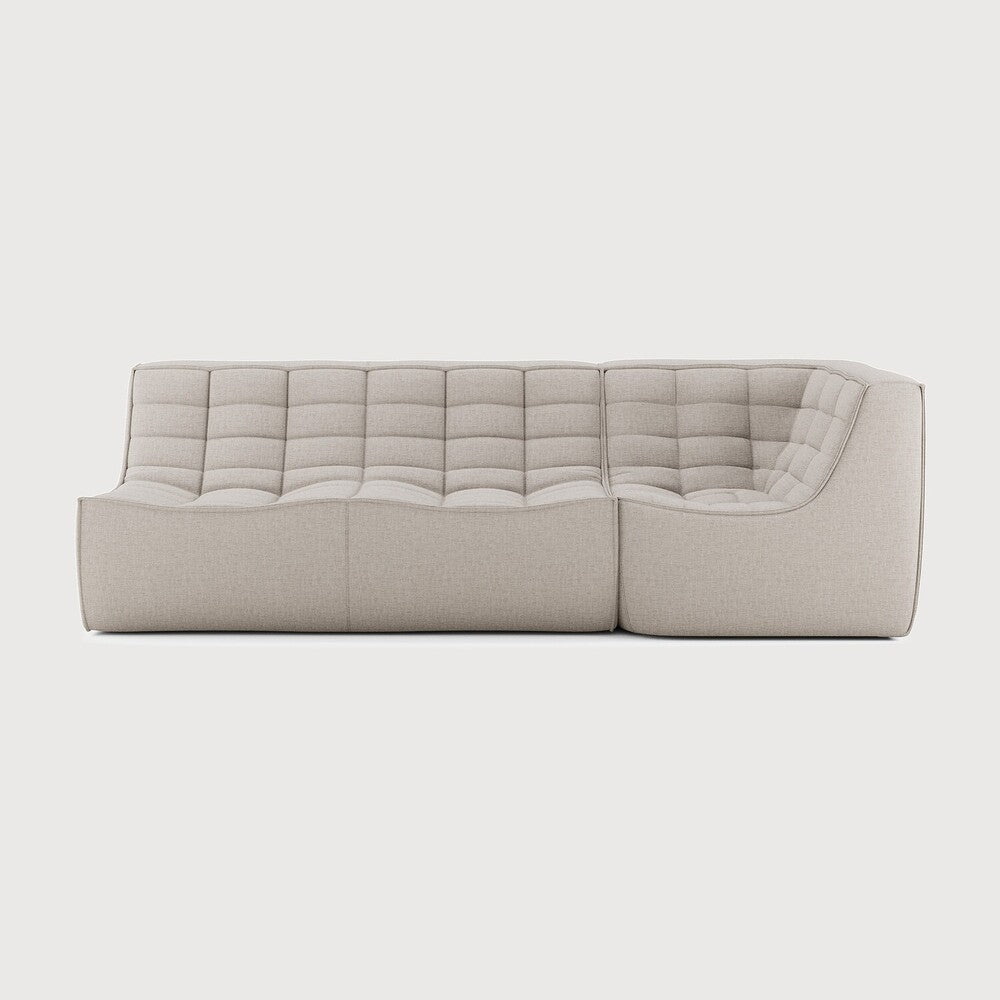 N701 Modular Sofa Set – Beige 2 - Seater with 90° Square Corner - Sage InteriorsEthnicraftSofa