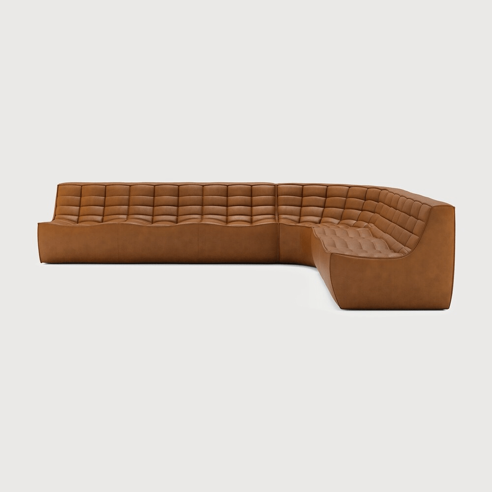N701 Modular Sofa Set – Combination Lounger with 2 Seater, 90° Round Corner and 3 Seater - Sage InteriorsEthnicraftSofa