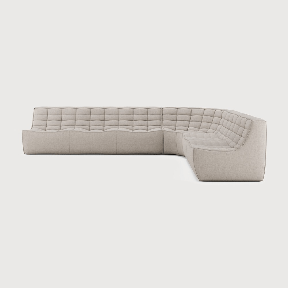 N701 Modular Sofa Set – Combination Lounger with 2 Seater, 90° Round Corner and 3 Seater - Sage InteriorsEthnicraftSofa