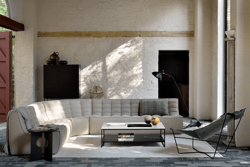 N701 Modular Sofa Set – Combination Lounger with 2 Seater, 90° Round Corner and 3 Seater - Sage InteriorsEthnicraftSofa