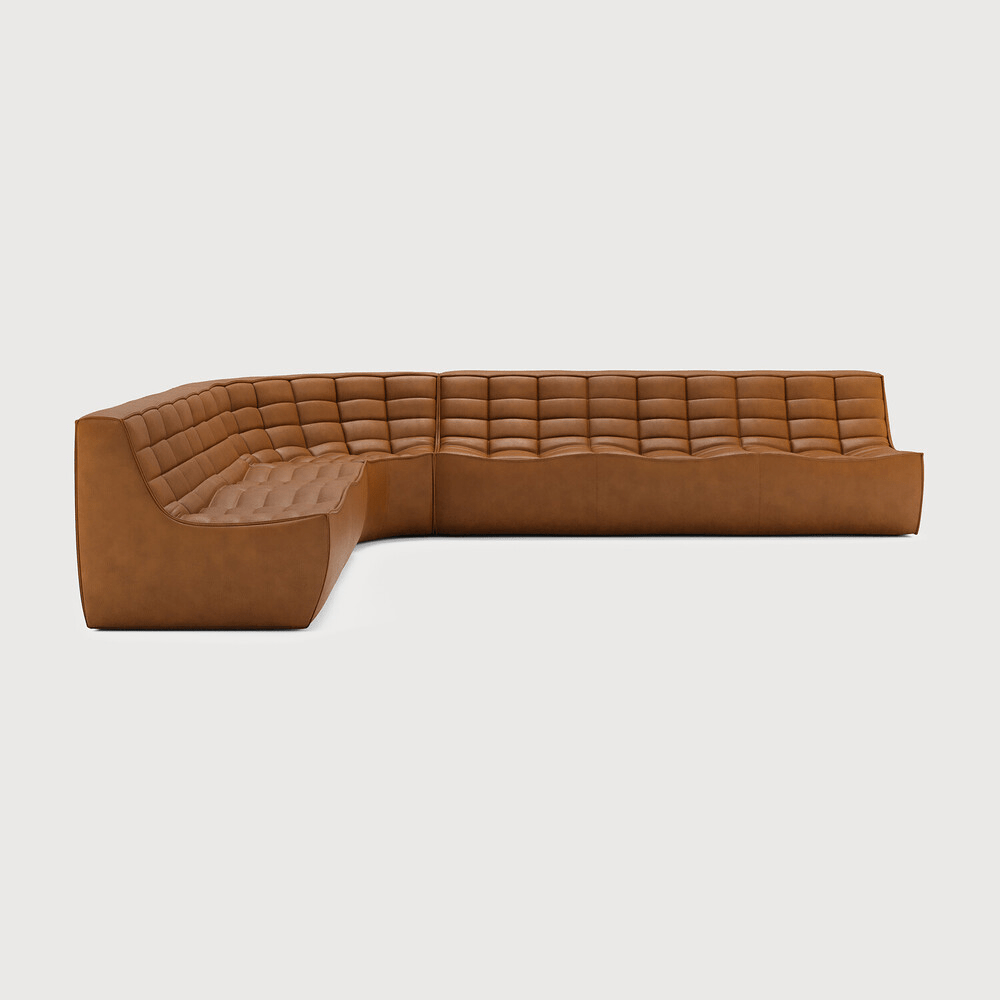 N701 Modular Sofa Set – Combination Lounger with 2 Seater, 90° Round Corner and 3 Seater - Sage InteriorsEthnicraftSofa