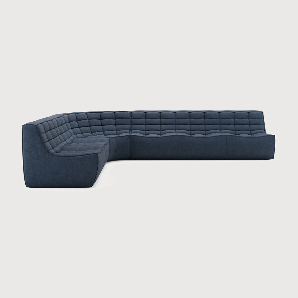 N701 Modular Sofa Set – Combination Lounger with 2 Seater, 90° Round Corner and 3 Seater - Sage InteriorsEthnicraftSofa