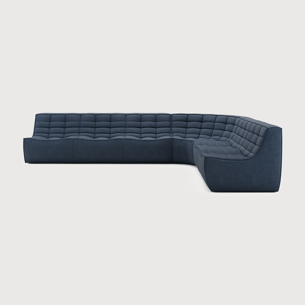 N701 Modular Sofa Set – Combination Lounger with 2 Seater, 90° Round Corner and 3 Seater - Sage InteriorsEthnicraftSofa