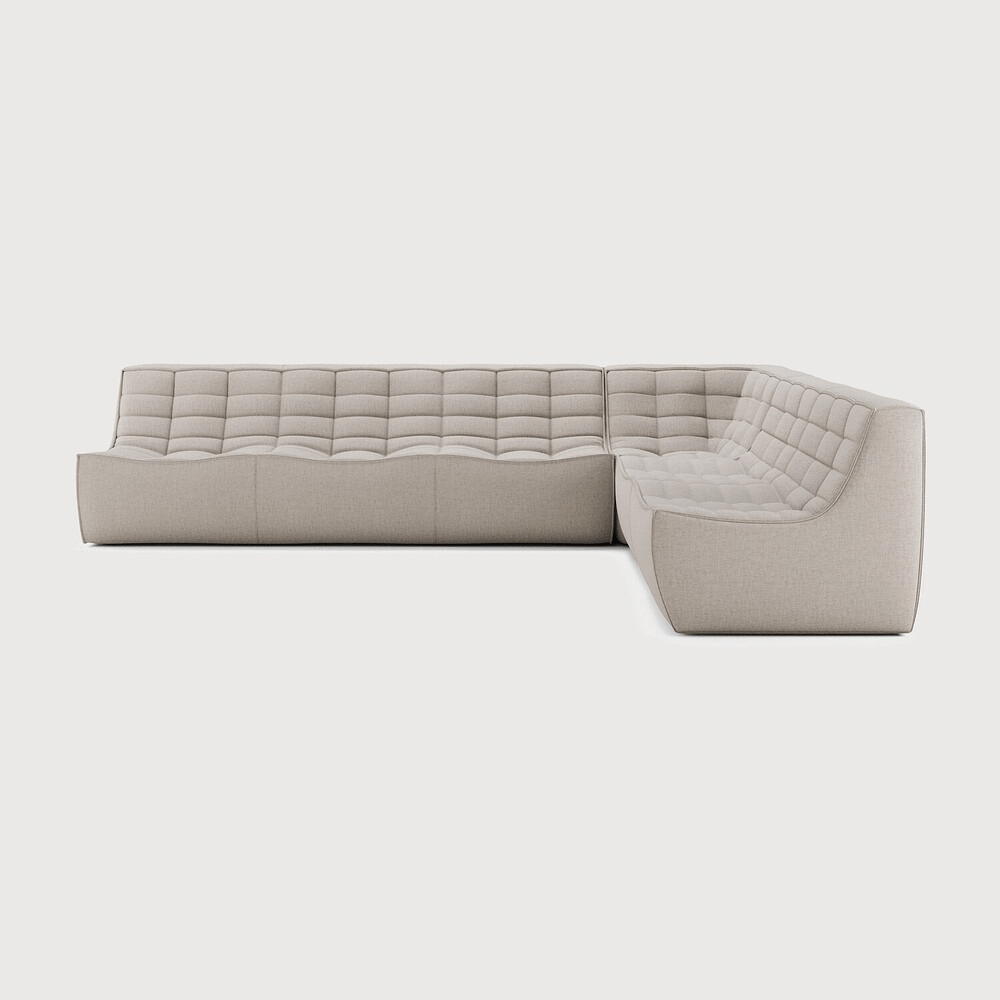 N701 Modular Sofa Set – Combination Lounger with 2 Seater, 90° Square Corner and 3 Seater - Sage InteriorsEthnicraftSofa