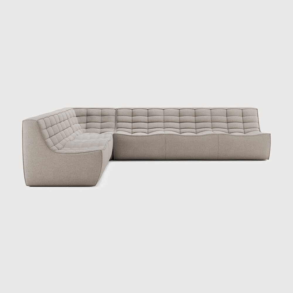 N701 Modular Sofa Set – Combination Lounger with 2 Seater, 90° Square Corner and 3 Seater - Sage InteriorsEthnicraftSofa