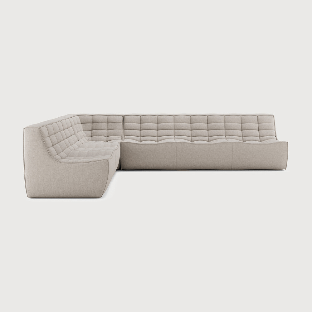 N701 Modular Sofa Set – Combination Lounger with 2 Seater, 90° Square Corner and 3 Seater - Sage InteriorsEthnicraftSofa