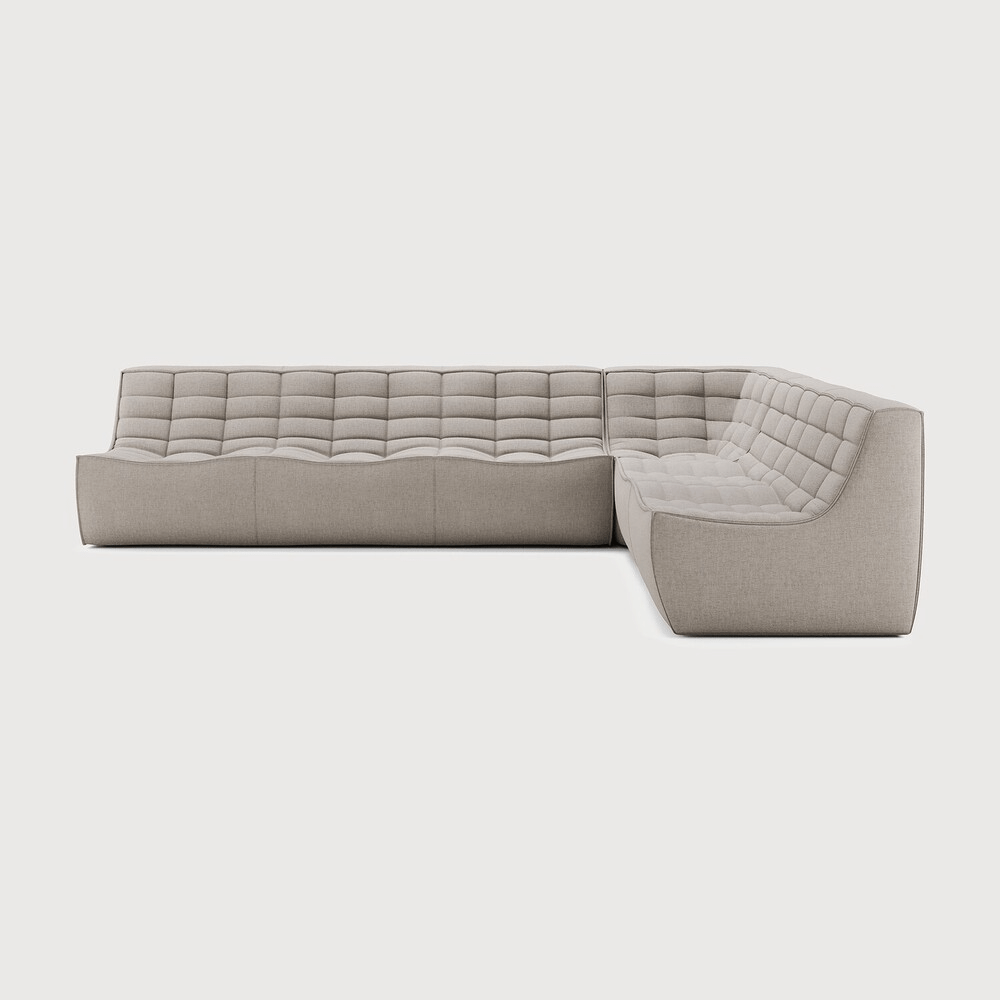 N701 Modular Sofa Set – Combination Lounger with 2 Seater, 90° Square Corner and 3 Seater - Sage InteriorsEthnicraftSofa