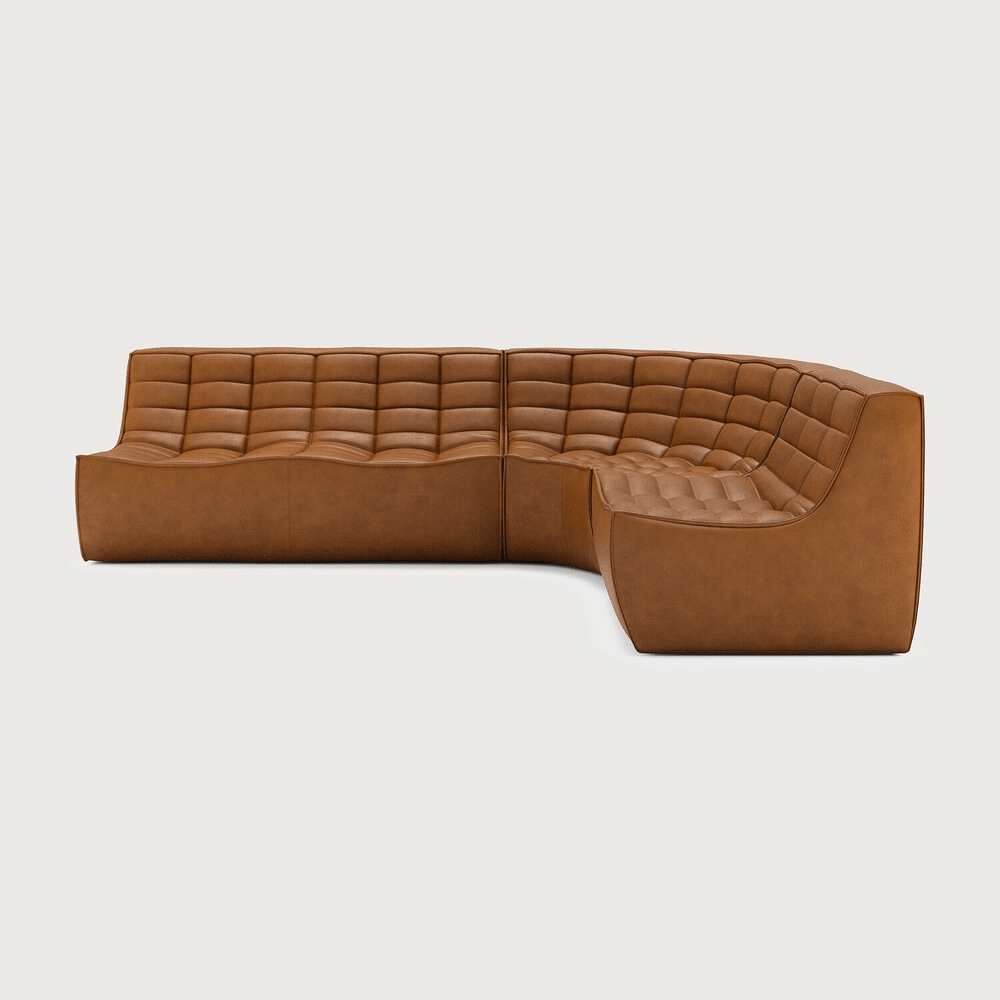 N701 Modular Sofa Set – Left/Right Lounger with 2 Seater, 90° Round Corner & 1 Seater - Sage InteriorsEthnicraftSofa