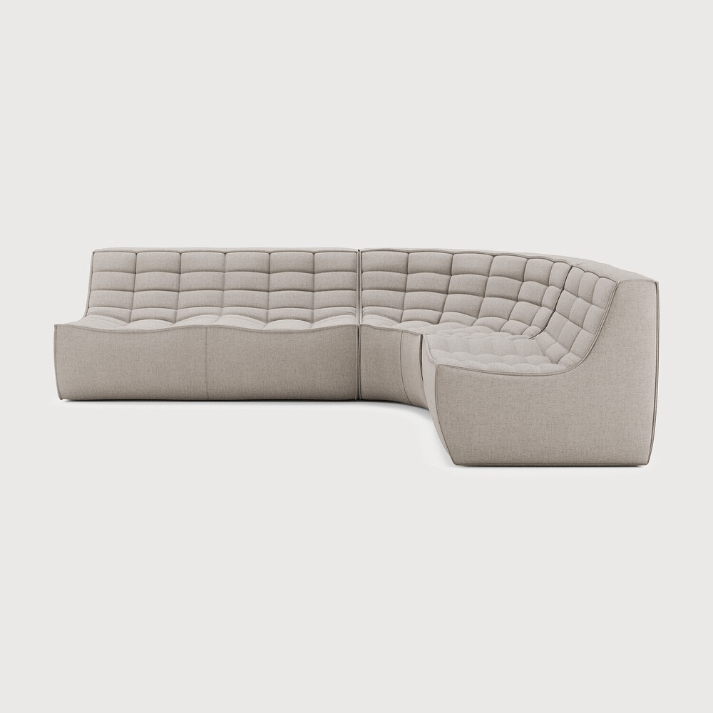 N701 Modular Sofa Set – Left/Right Lounger with 2 Seater, 90° Round Corner & 1 Seater - Sage InteriorsEthnicraftSofa