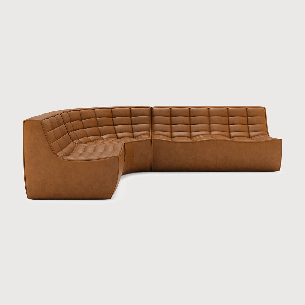 N701 Modular Sofa Set – Left/Right Lounger with 2 Seater, 90° Round Corner & 1 Seater - Sage InteriorsEthnicraftSofa