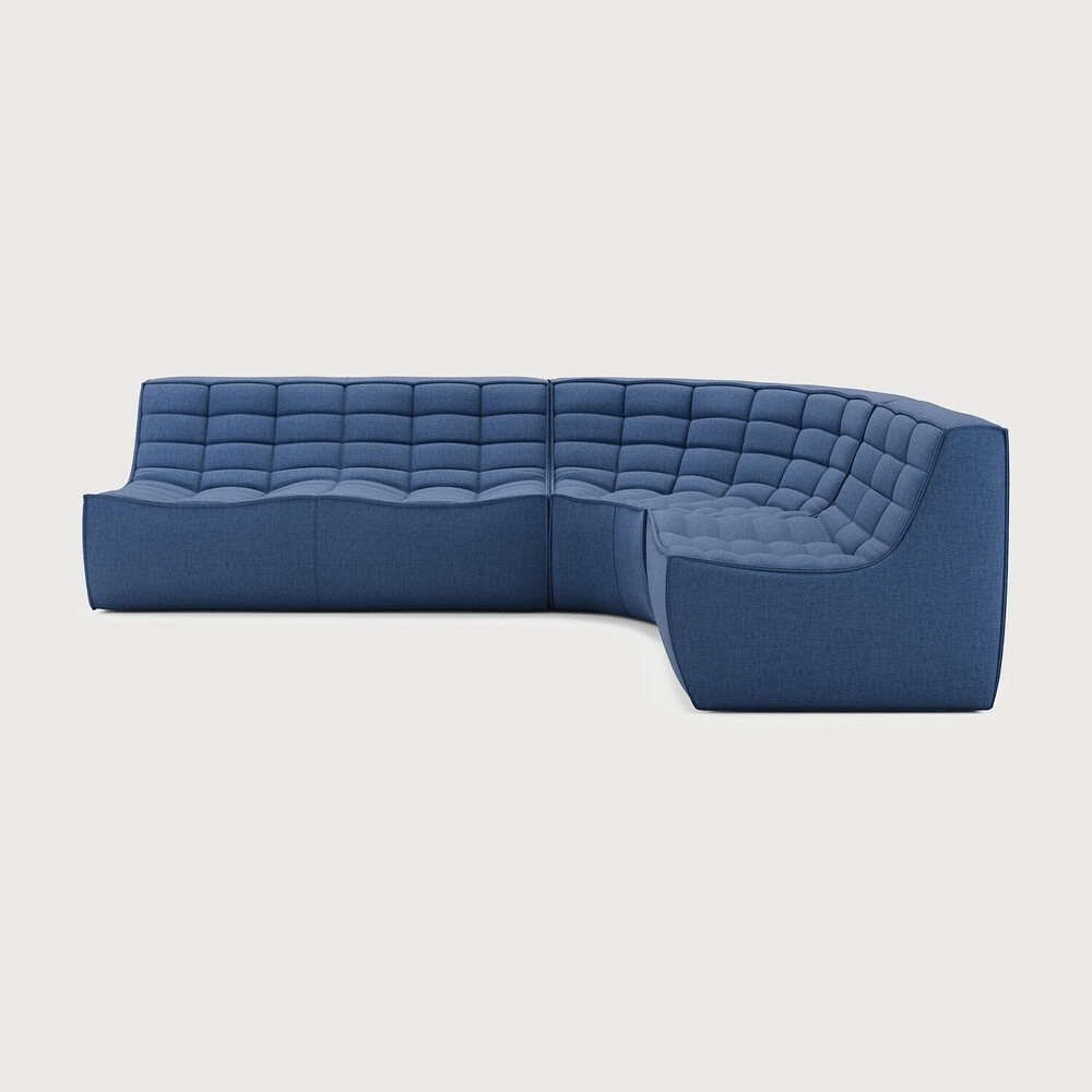 N701 Modular Sofa Set – Left/Right Lounger with 2 Seater, 90° Round Corner & 1 Seater - Sage InteriorsEthnicraftSofa