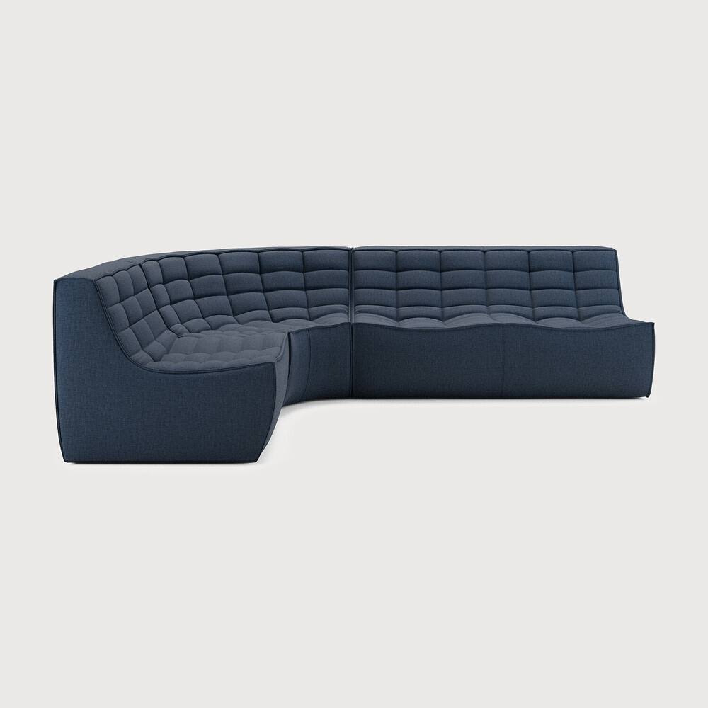 N701 Modular Sofa Set – Left/Right Lounger with 2 Seater, 90° Round Corner & 1 Seater - Sage InteriorsEthnicraftSofa