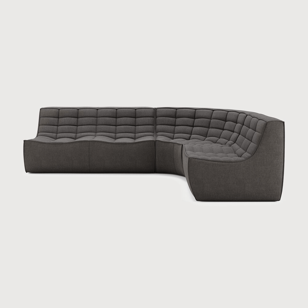 N701 Modular Sofa Set – Left/Right Lounger with 2 Seater, 90° Round Corner & 1 Seater - Sage InteriorsEthnicraftSofa