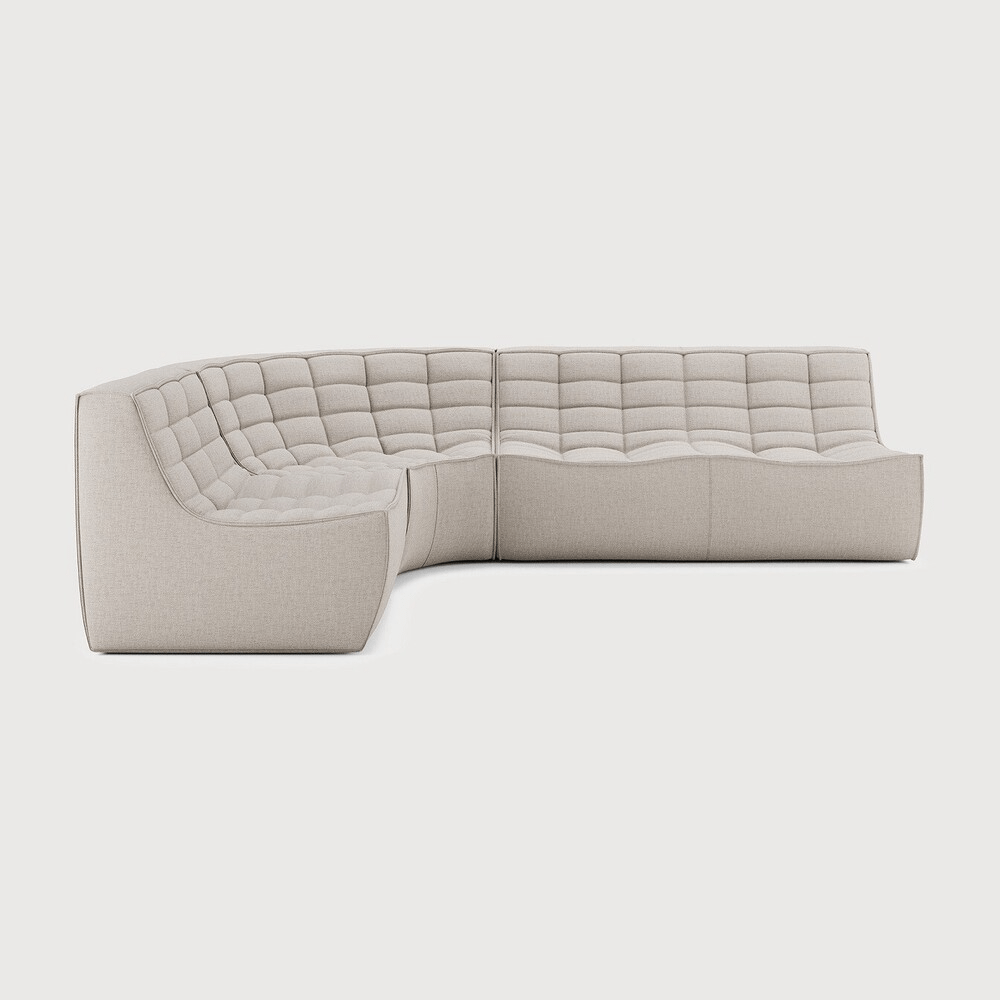 N701 Modular Sofa Set – Left/Right Lounger with 2 Seater, 90° Round Corner & 1 Seater - Sage InteriorsEthnicraftSofa