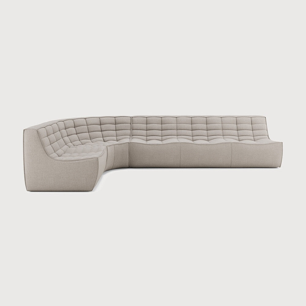 N701 Modular Sofa Set Lounger 3 - Seater with Round Corner - Sage InteriorsEthnicraftSofa