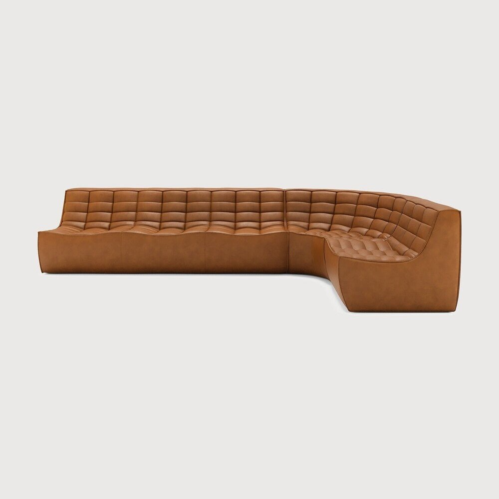 N701 Modular Sofa Set Lounger 3 - Seater with Round Corner - Sage InteriorsEthnicraftSofa