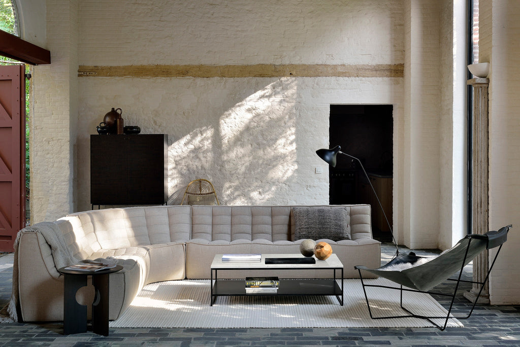 N701 Modular Sofa Set Lounger 3 - Seater with Round Corner - Sage InteriorsEthnicraftSofa