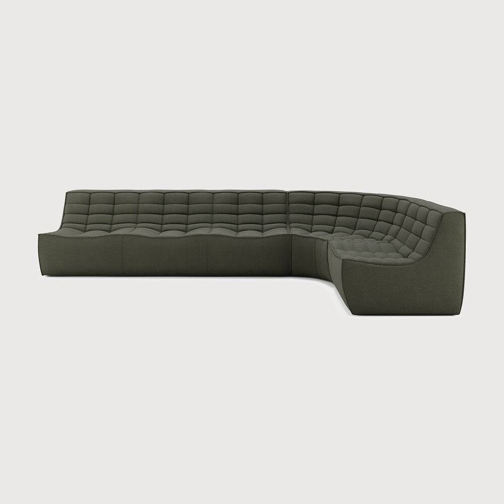 N701 Modular Sofa Set Lounger 3 - Seater with Round Corner - Sage InteriorsEthnicraftSofa