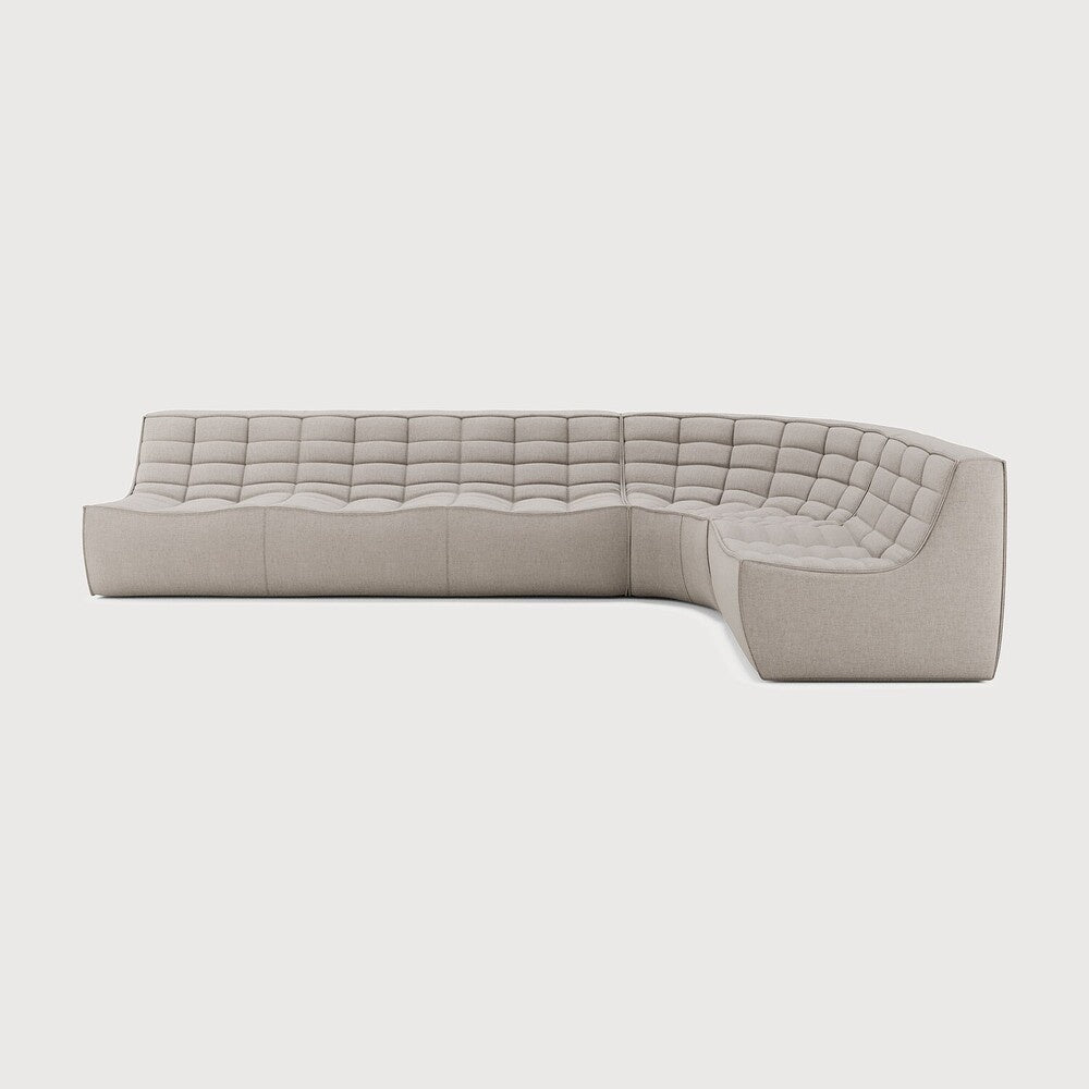 N701 Modular Sofa Set Lounger 3 - Seater with Round Corner - Sage InteriorsEthnicraftSofa