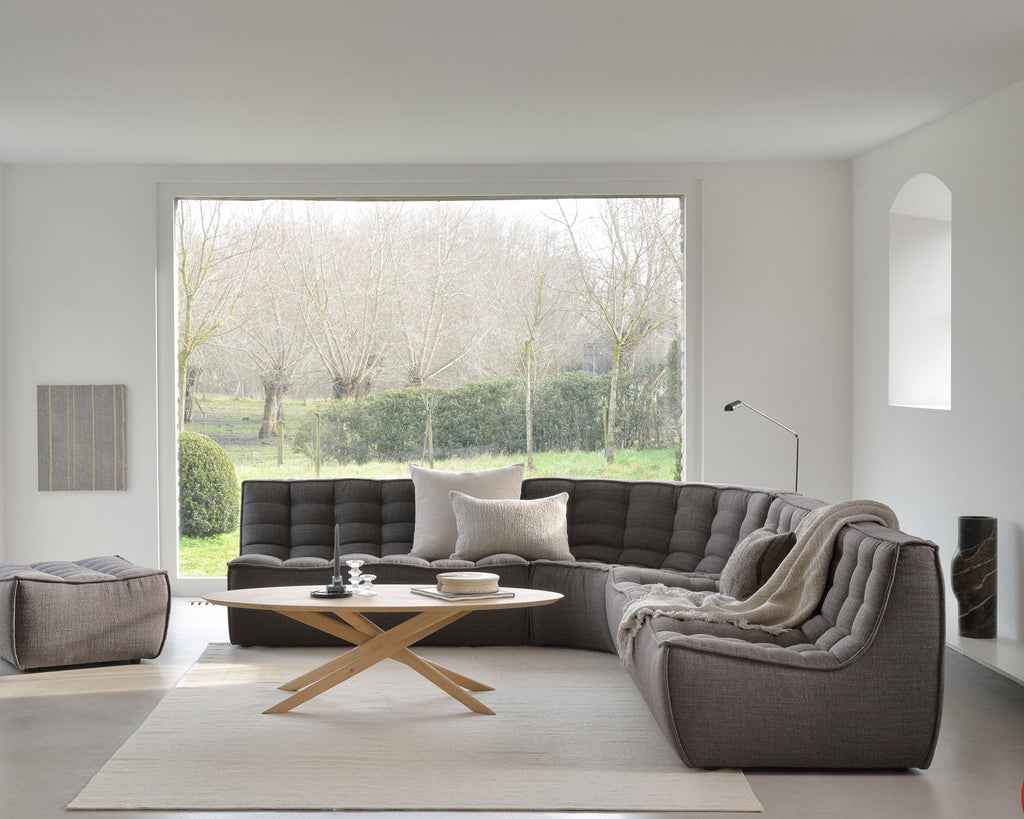 N701 Modular Sofa Set Lounger 3 - Seater with Round Corner - Sage InteriorsEthnicraftSofa