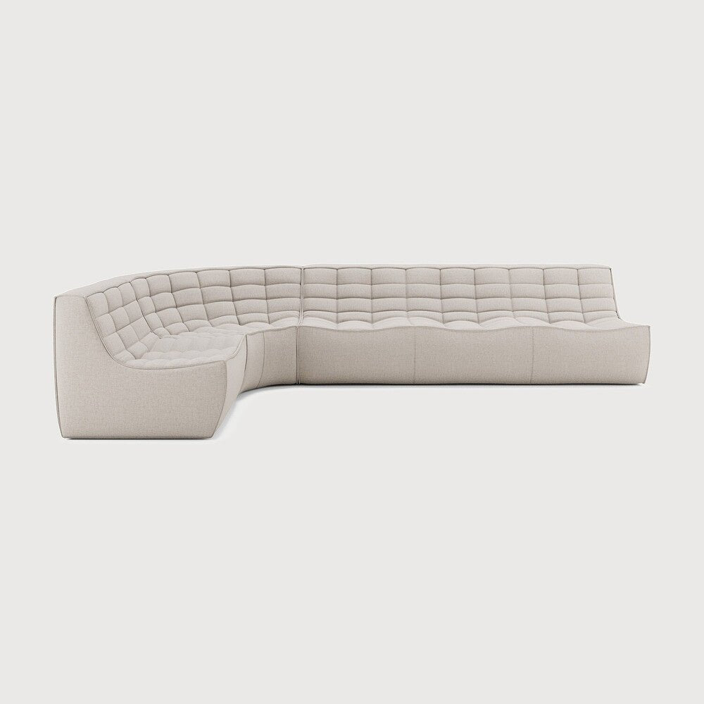 N701 Modular Sofa Set Lounger 3 - Seater with Round Corner - Sage InteriorsEthnicraftSofa