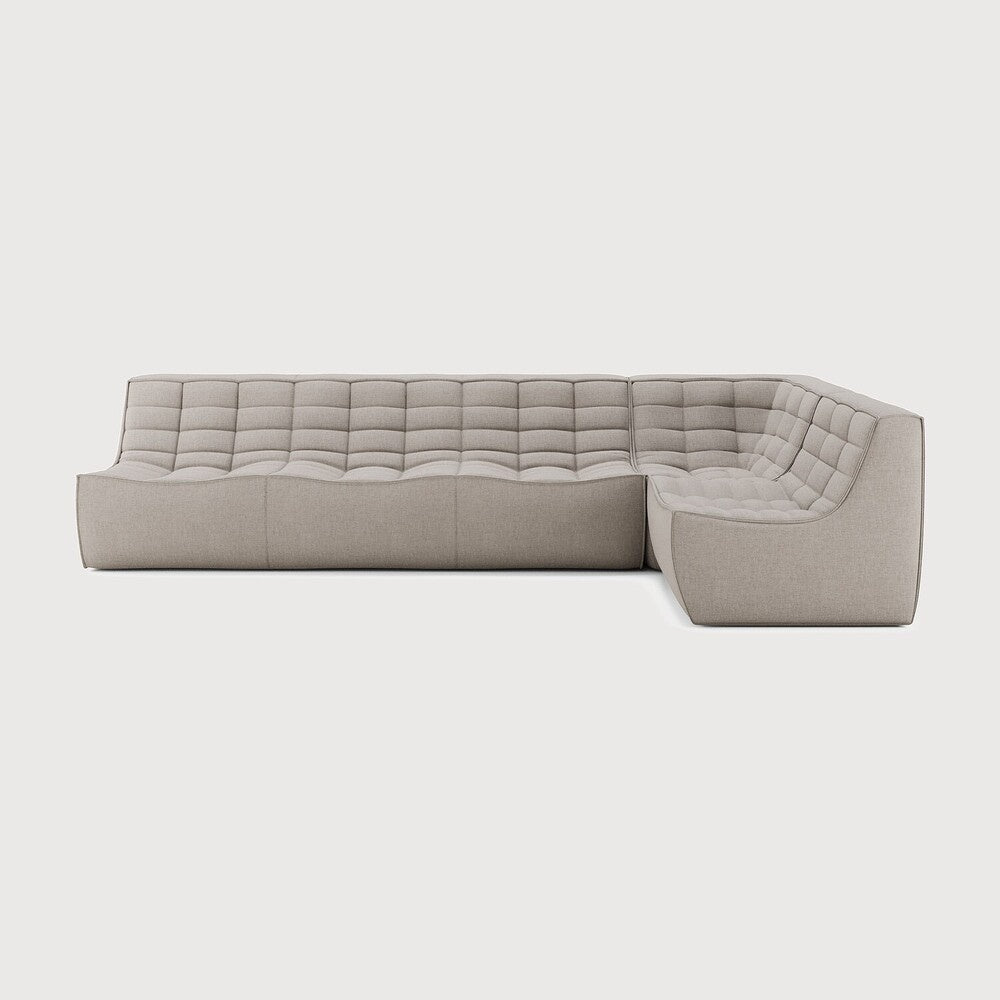 N701 Modular Sofa Set – Old Saddle Leather Sectional with Right Lounger - Sage InteriorsEthnicraftSofa