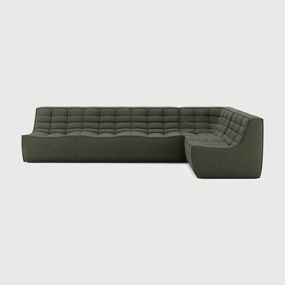 N701 Modular Sofa Set – Old Saddle Leather Sectional with Right Lounger - Sage InteriorsEthnicraftSofa