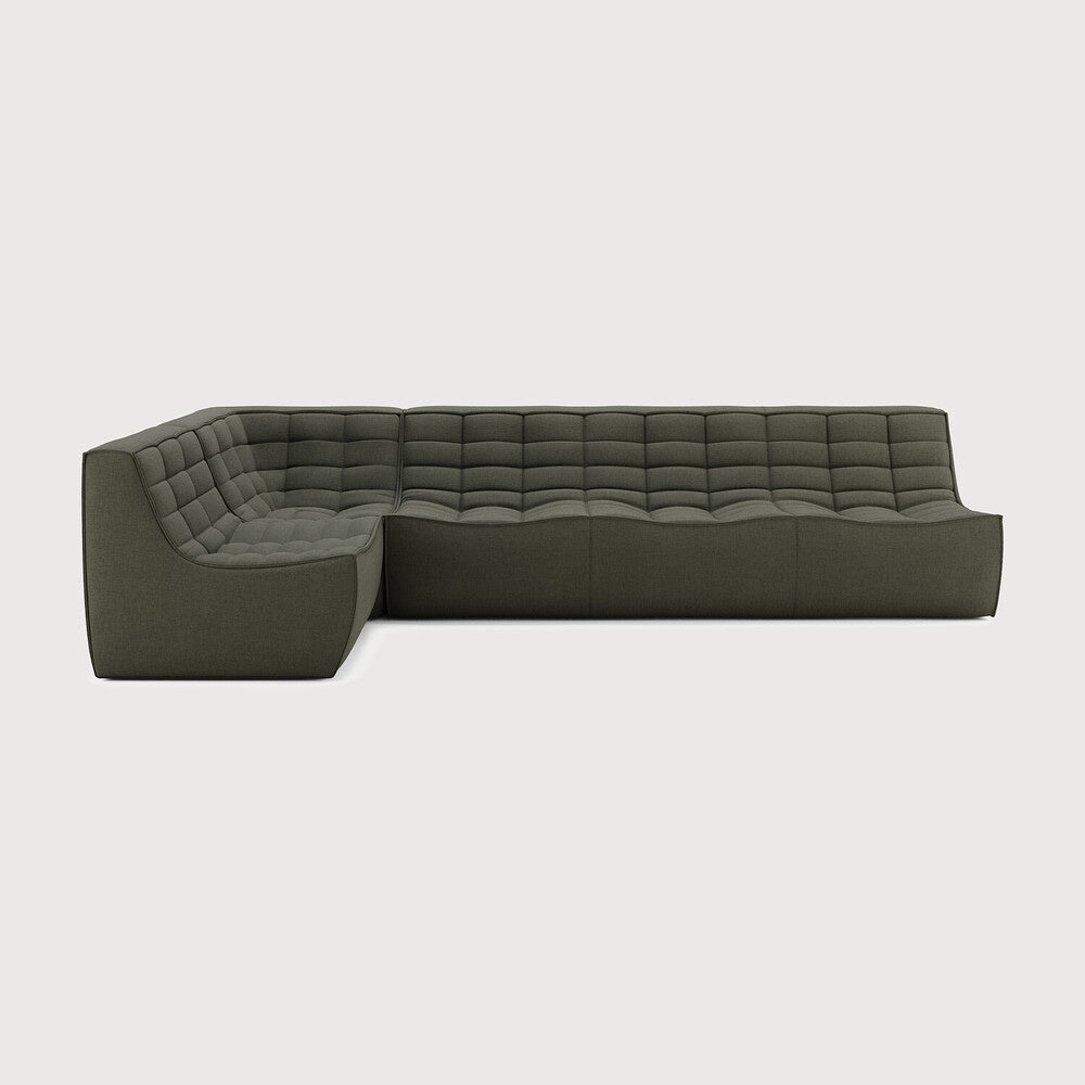 N701 Modular Sofa Set – Old Saddle Leather Sectional with Right Lounger - Sage InteriorsEthnicraftSofa
