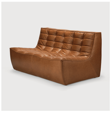 N701 Sofa - 2 Seater - Old Saddle - Sage Interiorsethnicraft