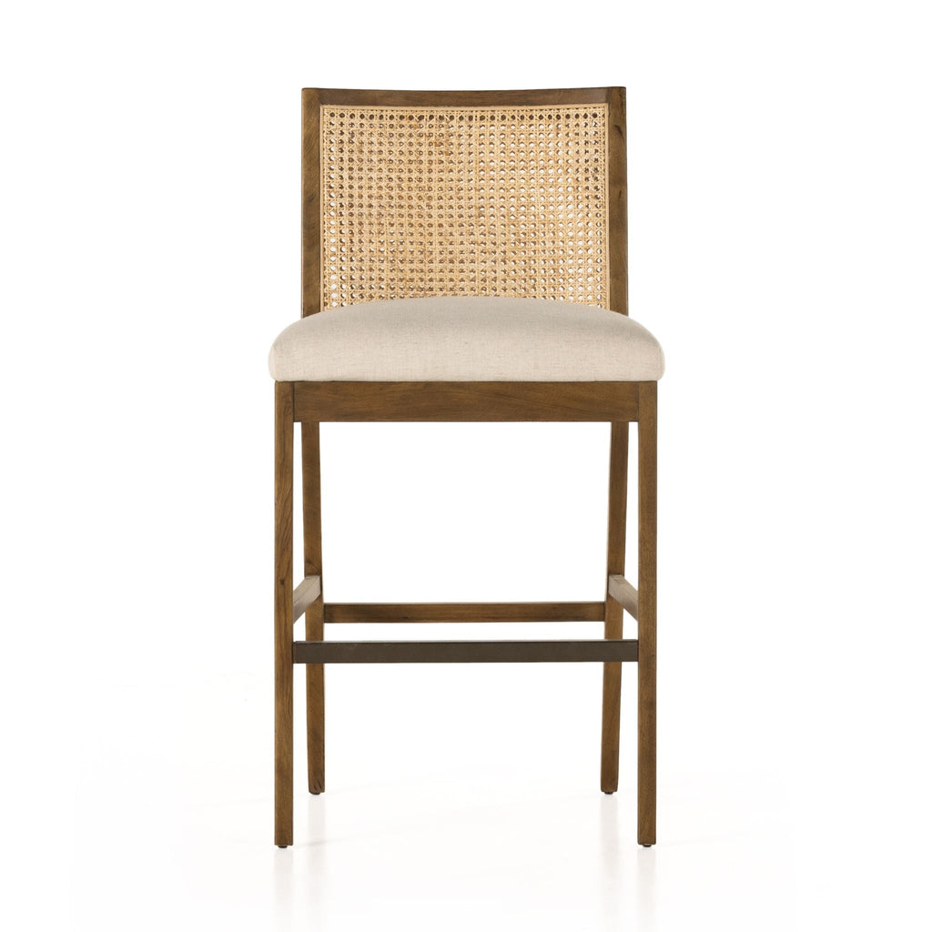 Natural Cane Armless Dining Stool - Sage InteriorsFHDining Stool