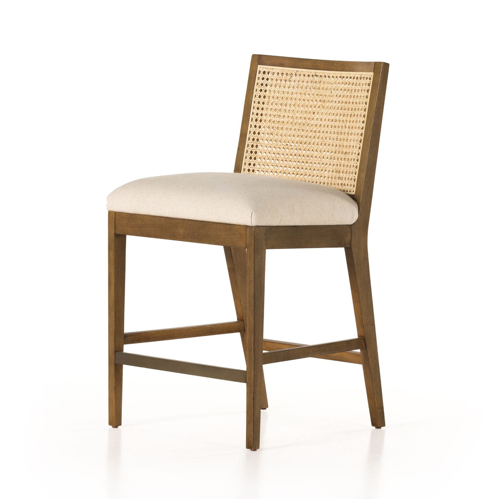 Natural Cane Armless Dining Stool - Sage InteriorsFHDining Stool