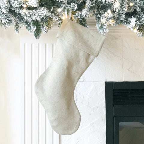 Natural Linen Christmas Stocking - Sage InteriorsPorter Lane Home