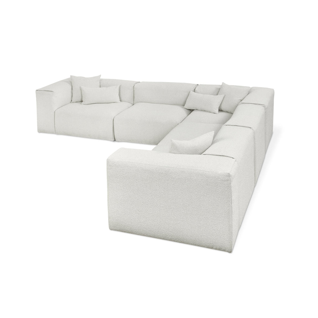 Nest Modular 5 - PC Corner Sectional – Scandinavian Bouclé Modular Sofa - Sage InteriorsSage InteriorsSectional Sofa Units