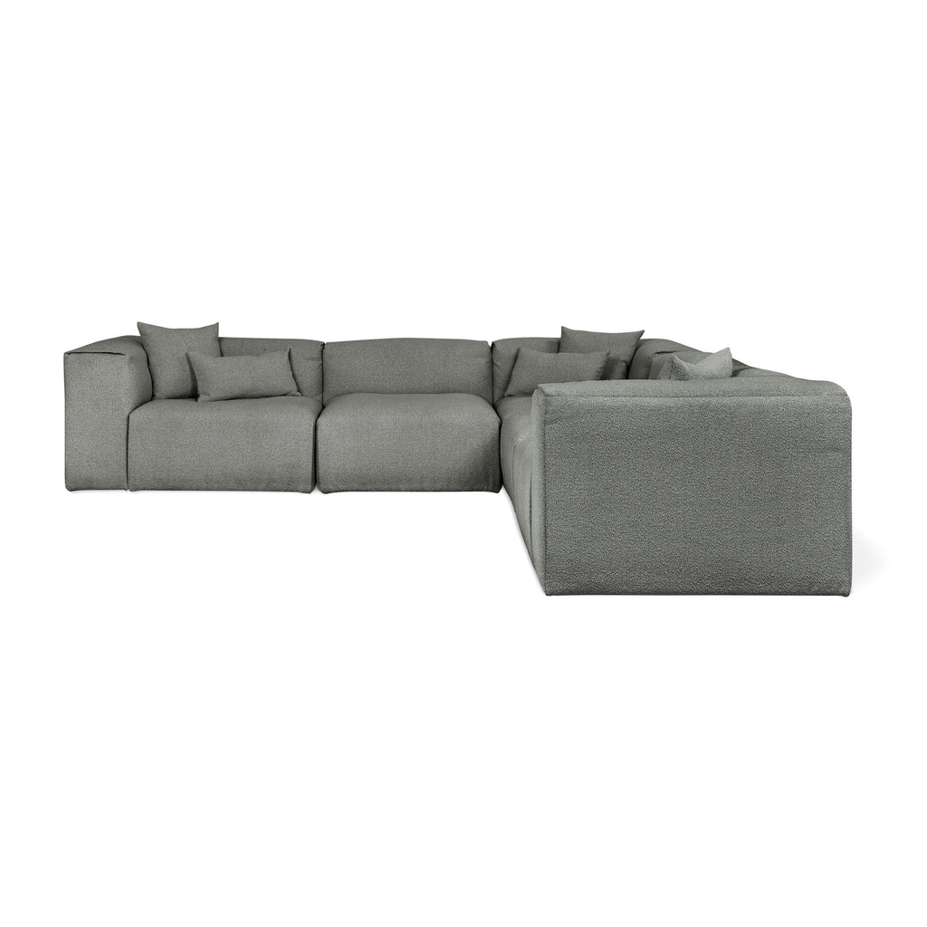 Nest Modular 5 - PC Corner Sectional – Scandinavian Bouclé Modular Sofa - Sage InteriorsSage InteriorsSectional Sofa Units