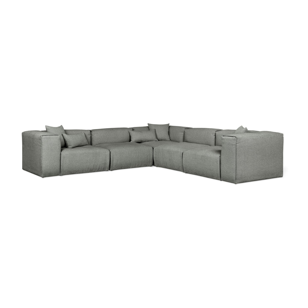 Nest Modular 5 - PC Corner Sectional – Scandinavian Bouclé Modular Sofa - Sage InteriorsSage InteriorsSectional Sofa Units