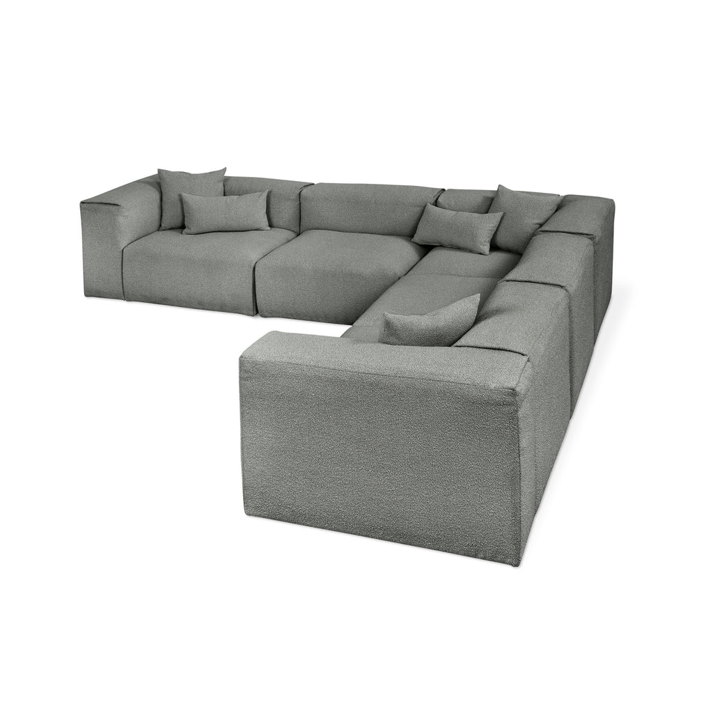Nest Modular 5 - PC Corner Sectional – Scandinavian Bouclé Modular Sofa - Sage InteriorsSage InteriorsSectional Sofa Units
