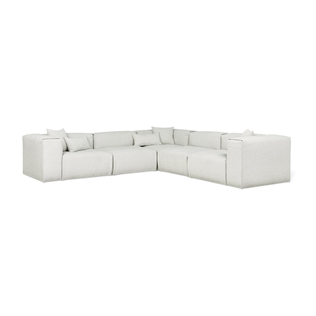Nest Modular 5 - PC Corner Sectional – Scandinavian Bouclé Modular Sofa - Sage InteriorsSage InteriorsSectional Sofa Units