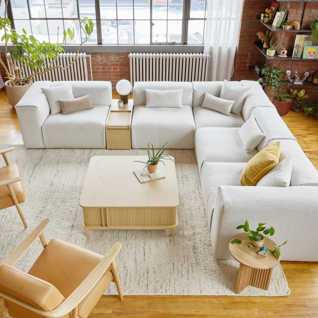 Nest Modular 5 - PC Corner Sectional – Scandinavian Bouclé Modular Sofa - Sage InteriorsSage InteriorsSectional Sofa Units