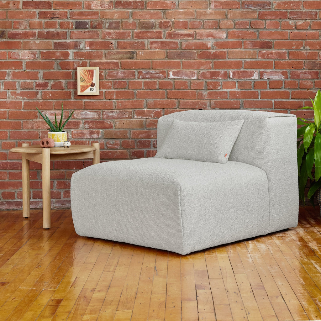 Nest Modular Armless Chair – Scandinavian - Inspired Bouclé Sectional Piece - Sage InteriorsSage InteriorsChair
