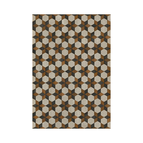Neutron Star Vintage Vinyl Floorcloth - Sage InteriorsSpicher and Co