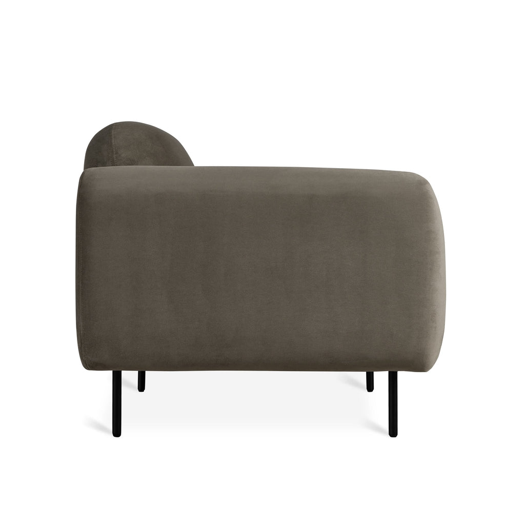 Nord Chair – Retro Curved Accent Chair with Steel Legs - Sage InteriorsSage InteriorsChair