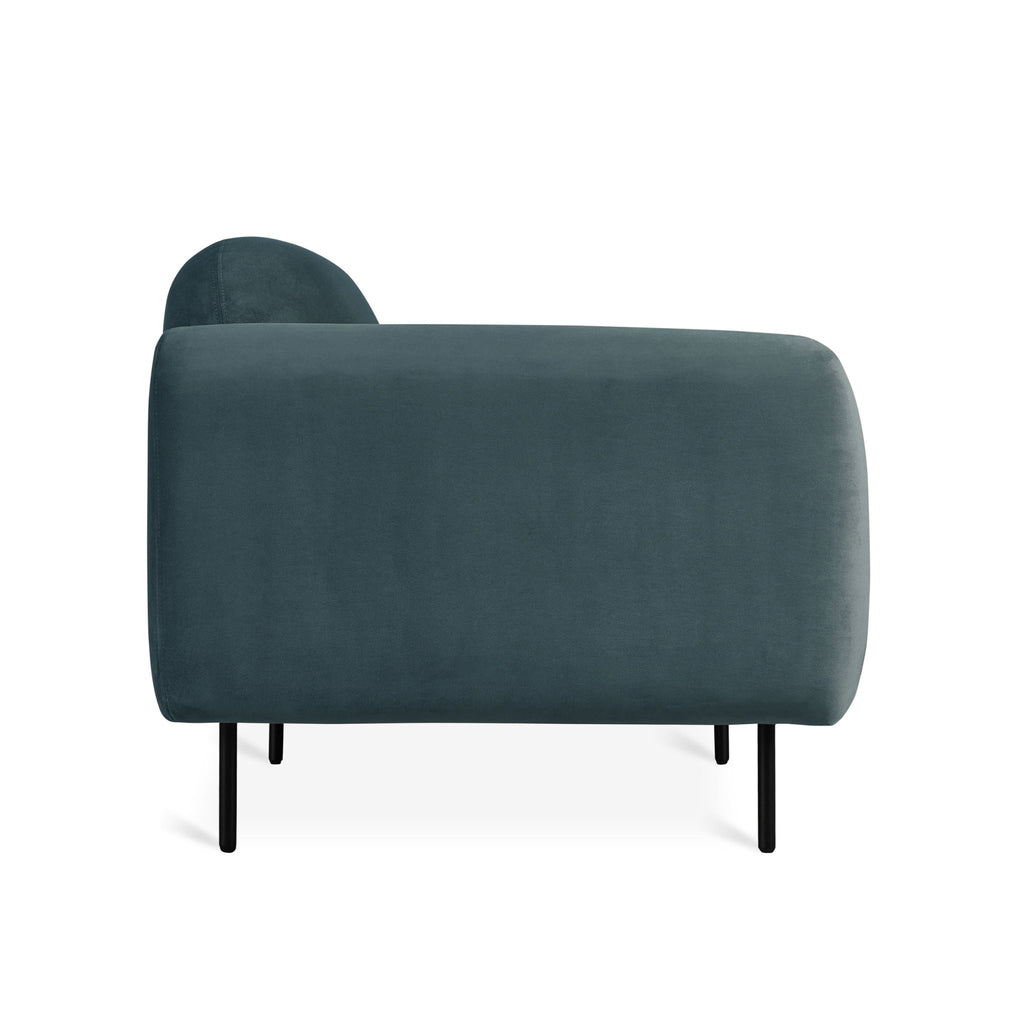 Nord Chair – Retro Curved Accent Chair with Steel Legs - Sage InteriorsSage InteriorsChair
