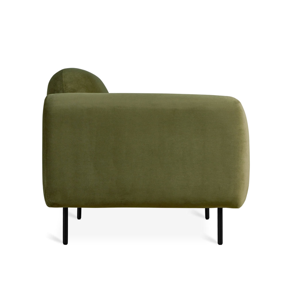 Nord Chair – Retro Curved Accent Chair with Steel Legs - Sage InteriorsSage InteriorsChair
