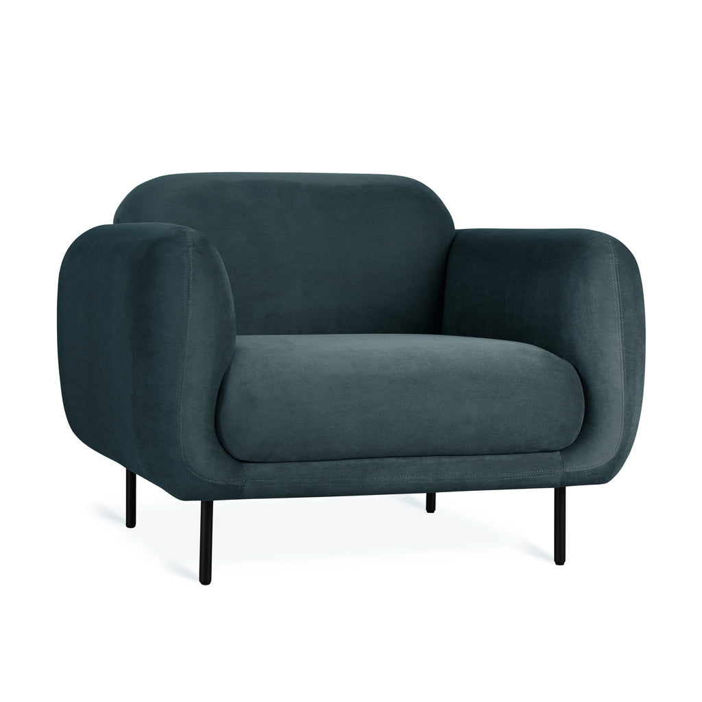 Nord Chair – Retro Curved Accent Chair with Steel Legs - Sage InteriorsSage InteriorsChair