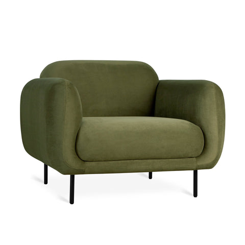 Nord Chair – Retro Curved Accent Chair with Steel Legs - Sage InteriorsSage InteriorsChair