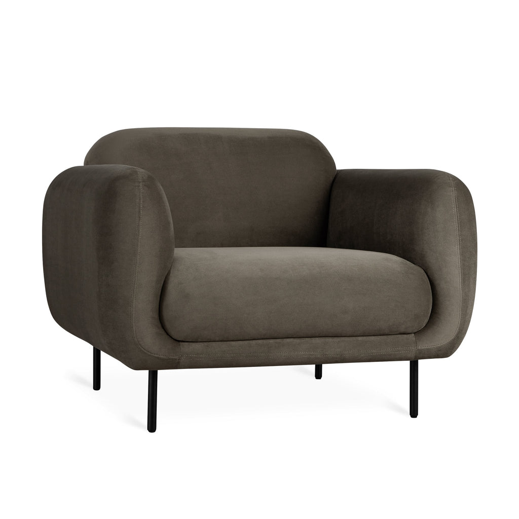 Nord Chair – Retro Curved Accent Chair with Steel Legs - Sage InteriorsSage InteriorsChair