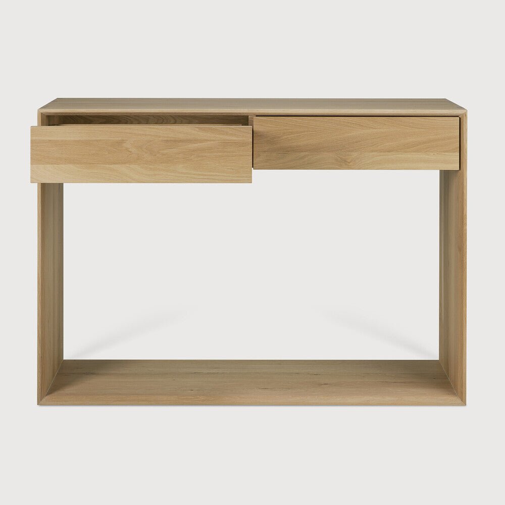 Nordic Console – Sculptural Solid Oak with Drawers - Sage InteriorsEthnicraft