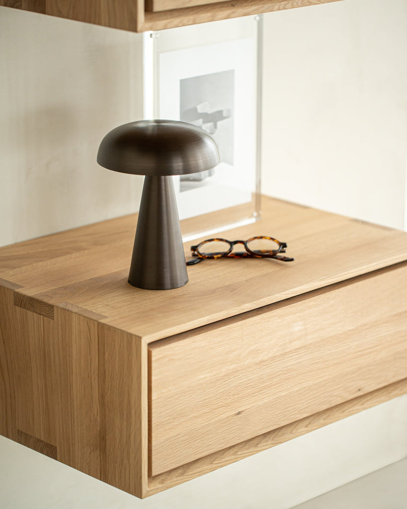 Nordic II Hanging Bedside Table – Floating Wood Nightstand | Sage Interiors - Sage InteriorsEthnicraftnight stand
