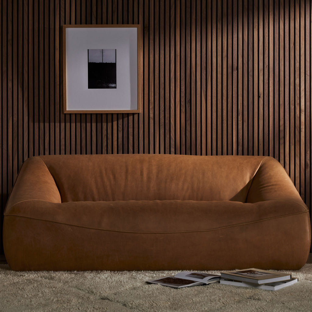 Nutmeg Leather Sofa - Sage InteriorsFHSofas